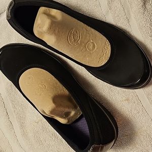 EASY SPIRIT Ladies black wedge flats Size 10m